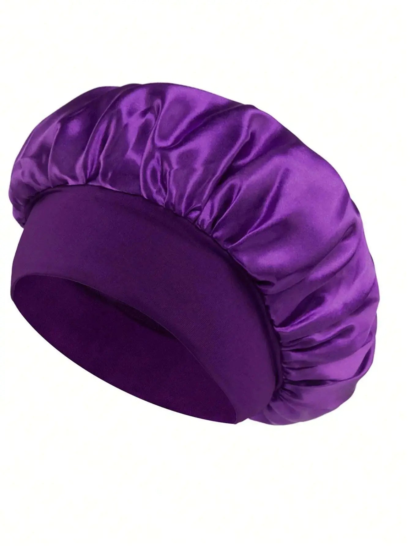 1/2pc Satin Wide Brim Nightcap Silky Bonnet Hair Wrap Sleeping Sleep Cap With Elastic Soft Band Styling Cap Hair Wrapping Tool - Alfa fammily store