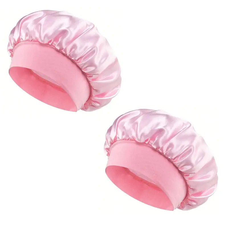 1/2pc Satin Wide Brim Nightcap Silky Bonnet Hair Wrap Sleeping Sleep Cap With Elastic Soft Band Styling Cap Hair Wrapping Tool - Alfa fammily store