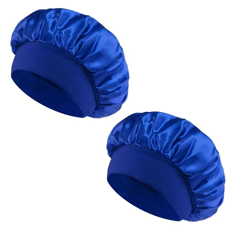 1/2pc Satin Wide Brim Nightcap Silky Bonnet Hair Wrap Sleeping Sleep Cap With Elastic Soft Band Styling Cap Hair Wrapping Tool Alfa fammily store
