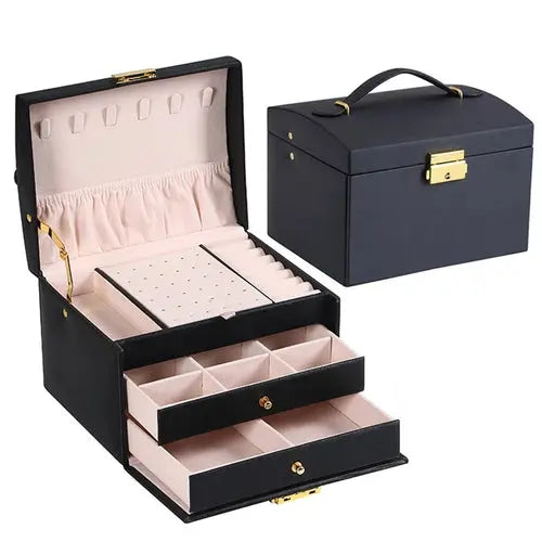 1PC, lock arch three-layer jewelry box, suitable for all kinds of Alfa fammily store