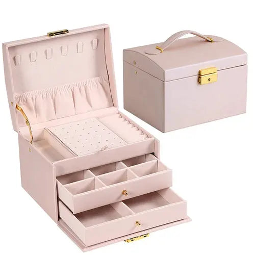 1PC, lock arch three-layer jewelry box, suitable for all kinds of Alfa fammily store