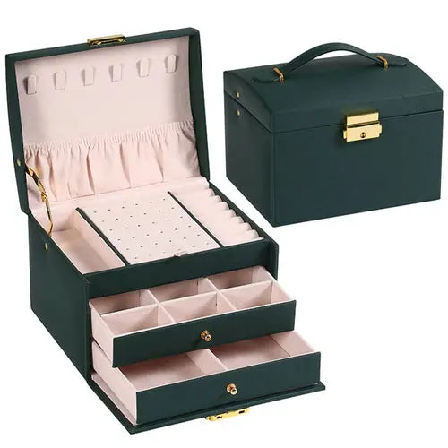 1PC, lock arch three-layer jewelry box, suitable for all kinds of Alfa fammily store