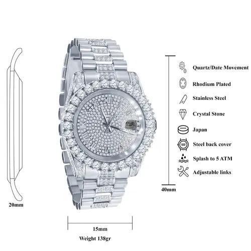 Forte Steel CZ Watch | 530301 Alfafammily.com