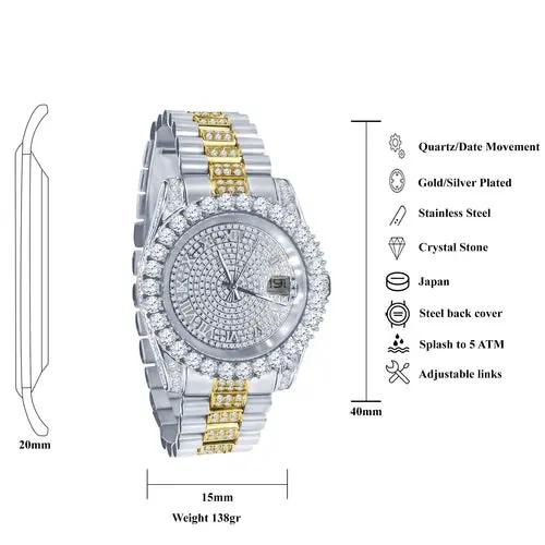 Forte Steel CZ Watch | 530301 Alfafammily.com