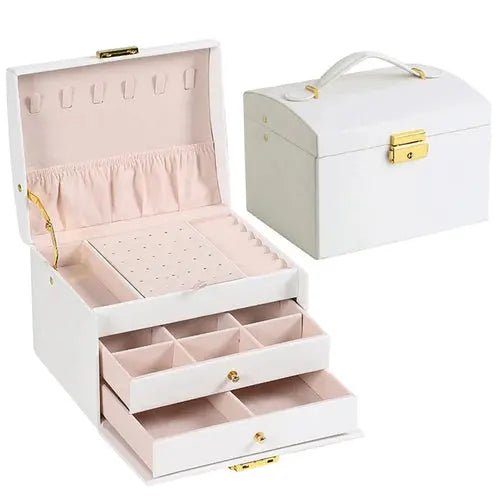 1PC, lock arch three - layer jewelry box, suitable for all kinds of - Alfa fammily store