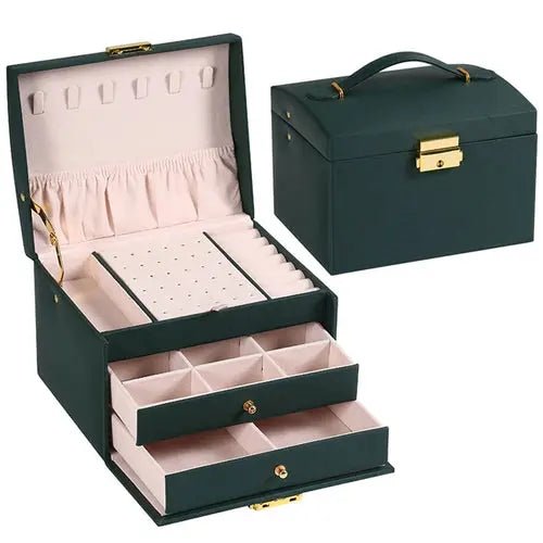 1PC, lock arch three - layer jewelry box, suitable for all kinds of - Alfa fammily store