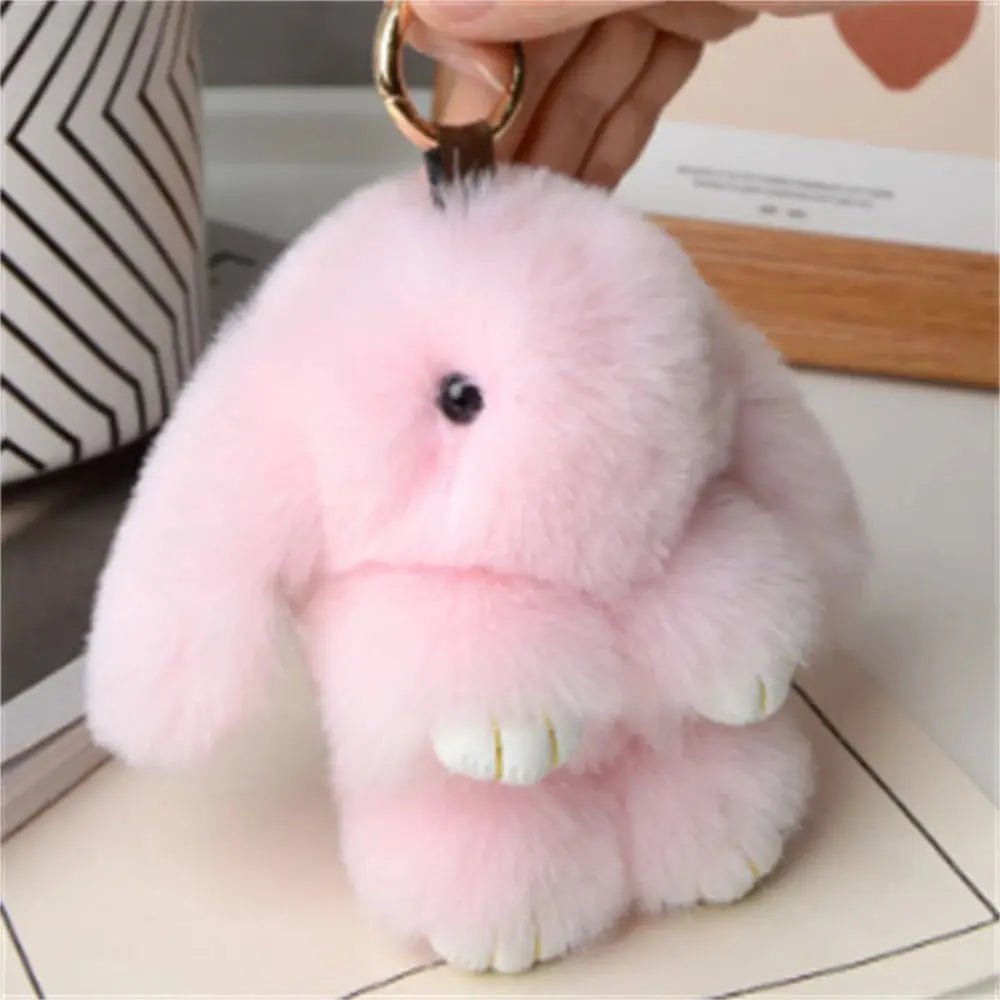 1PCS 15cm Rabbit Fur Chain Women Bag Car Chain Pendant Decoration Jewelry Bags Hangings Accessories Gifts - Alfa fammily store