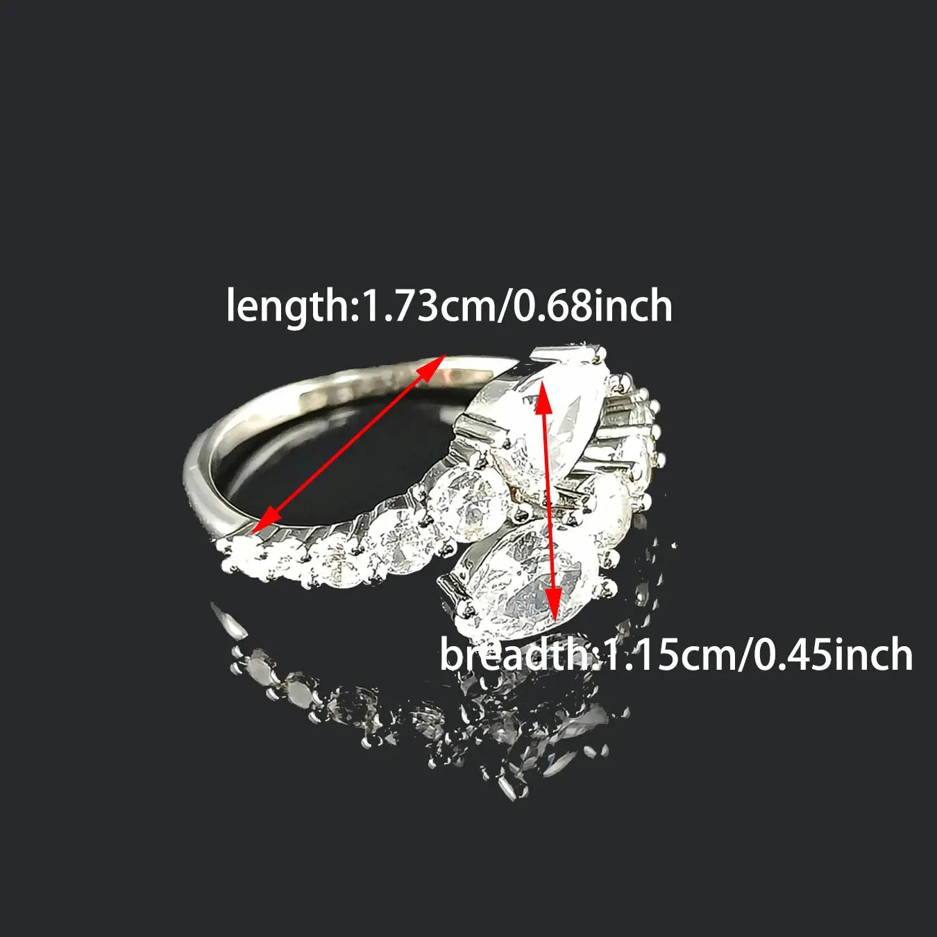 2024 New Arrival Unique Design Silver Color Adjustable Fashion Ring Alfa fammily store