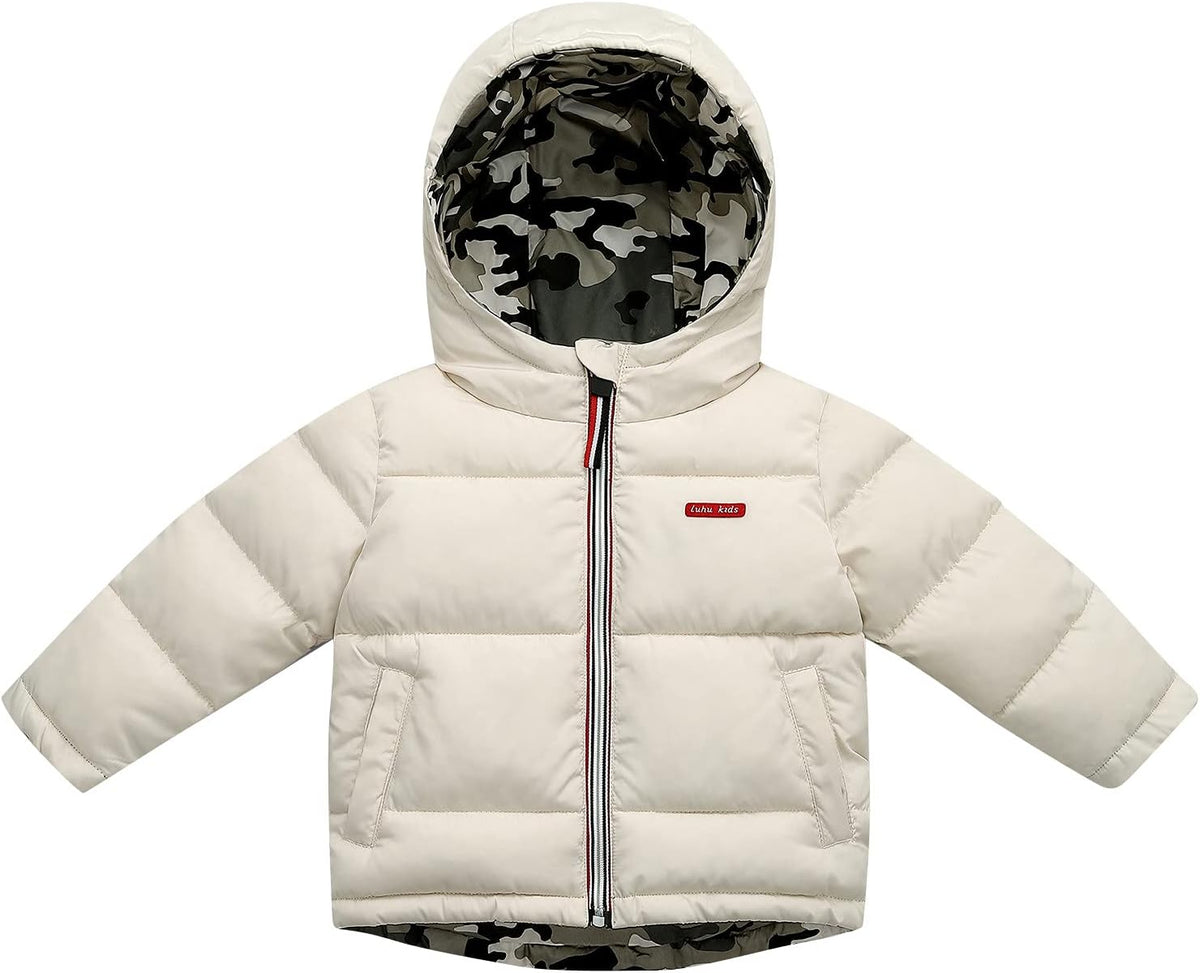 Reversible Little Boys Girls Jacket Fashion Camouflage Solid Parkas Active Outdoor Baseball Collar Coat