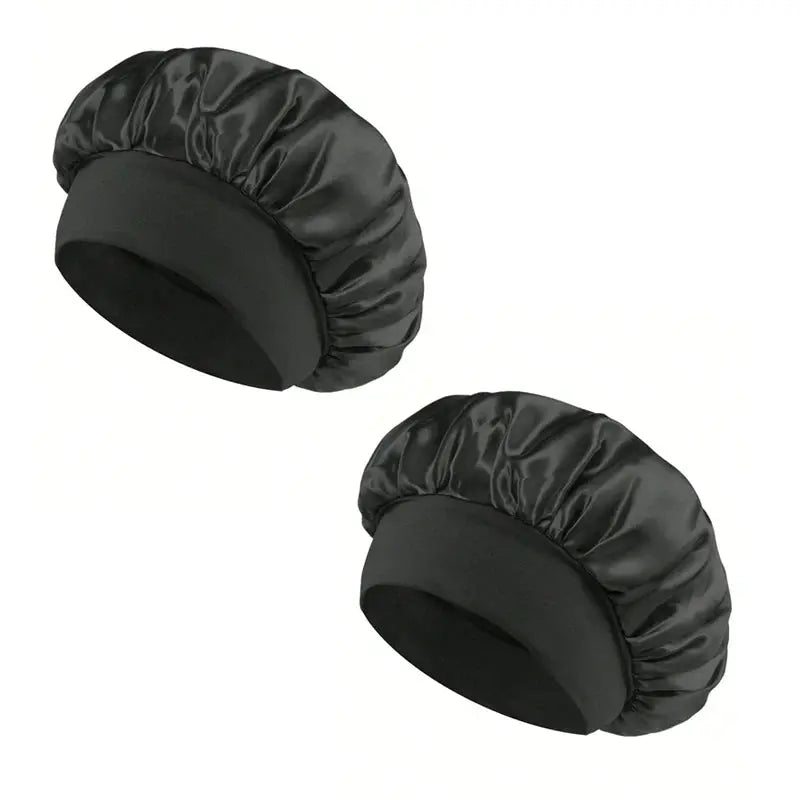 1/2pc Satin Wide Brim Nightcap Silky Bonnet Hair Wrap Sleeping Sleep Cap With Elastic Soft Band Styling Cap Hair Wrapping Tool Alfa fammily store
