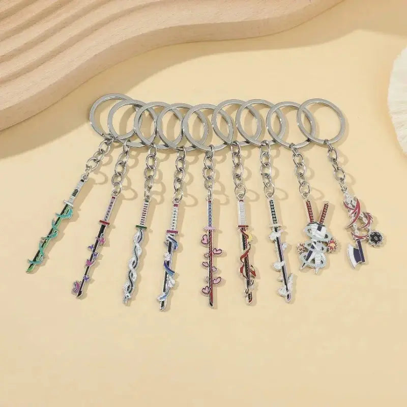 Anime Demon Slaye Sword Keychains Mini Japanese Katana Collection Alfa fammily store