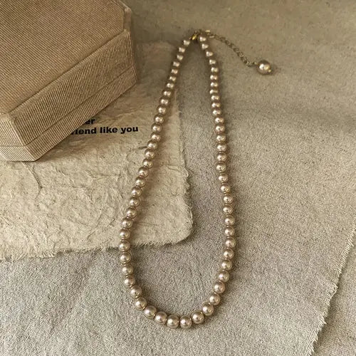 Baroque Pearl Necklace for Women Simple Fashion Collarbone Chain White Alfafammily.com