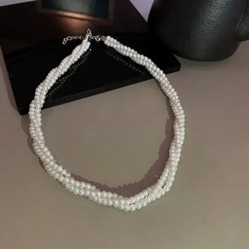 Baroque Pearl Necklace for Women Simple Fashion Collarbone Chain White Alfafammily.com