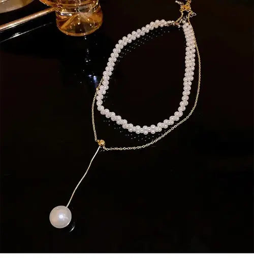Baroque Pearl Necklace for Women Simple Fashion Collarbone Chain White Alfafammily.com
