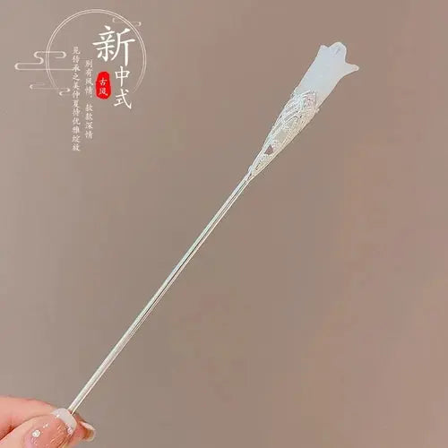 Elegant Chinese Style Hair Accessory Romantic Enameled Flower Tassel Alfa fammily store