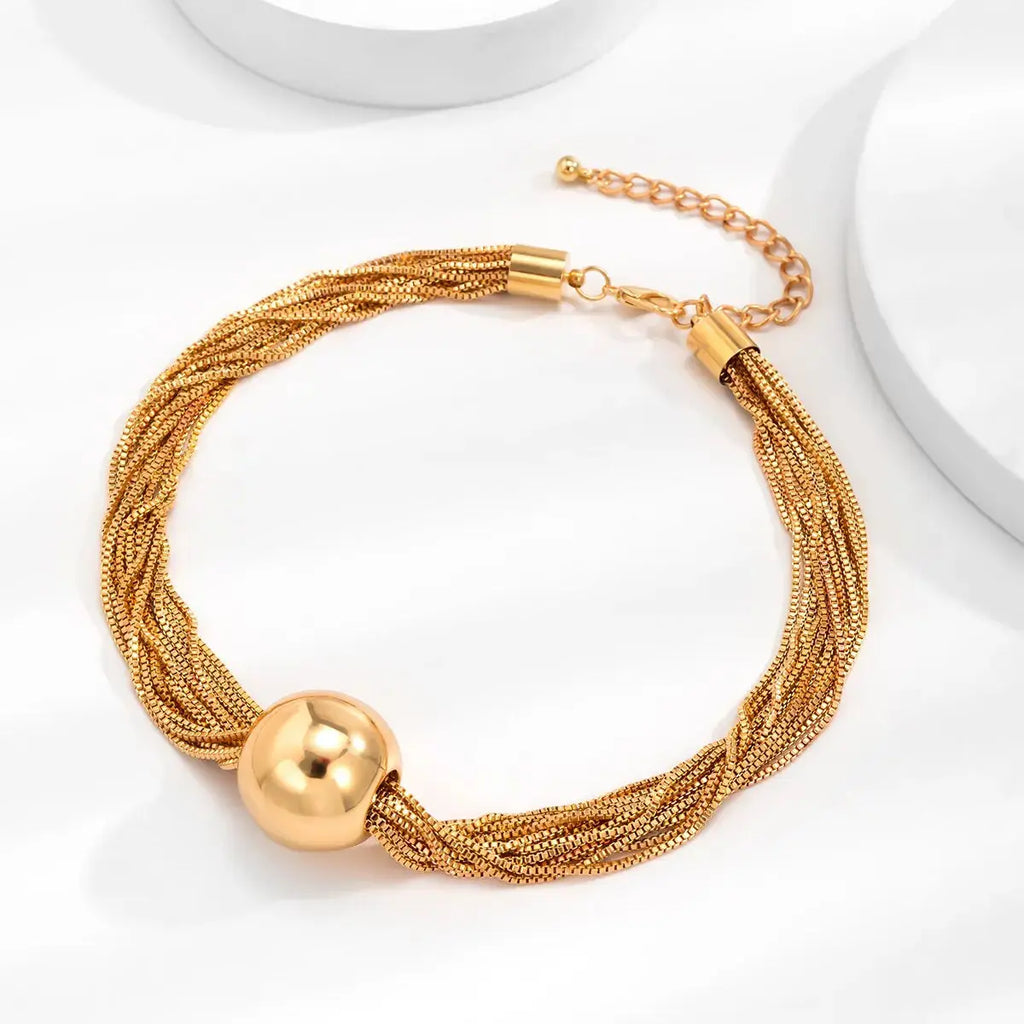 Exaggerated Twisted Chunky Chain Necklace for Women Punk Big Ball Alfafammily.com