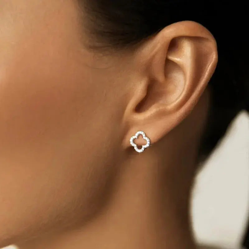 New Fashion Leaf Hollow Zircon Stud Earrings for Women Elegant Niche AliExpress
