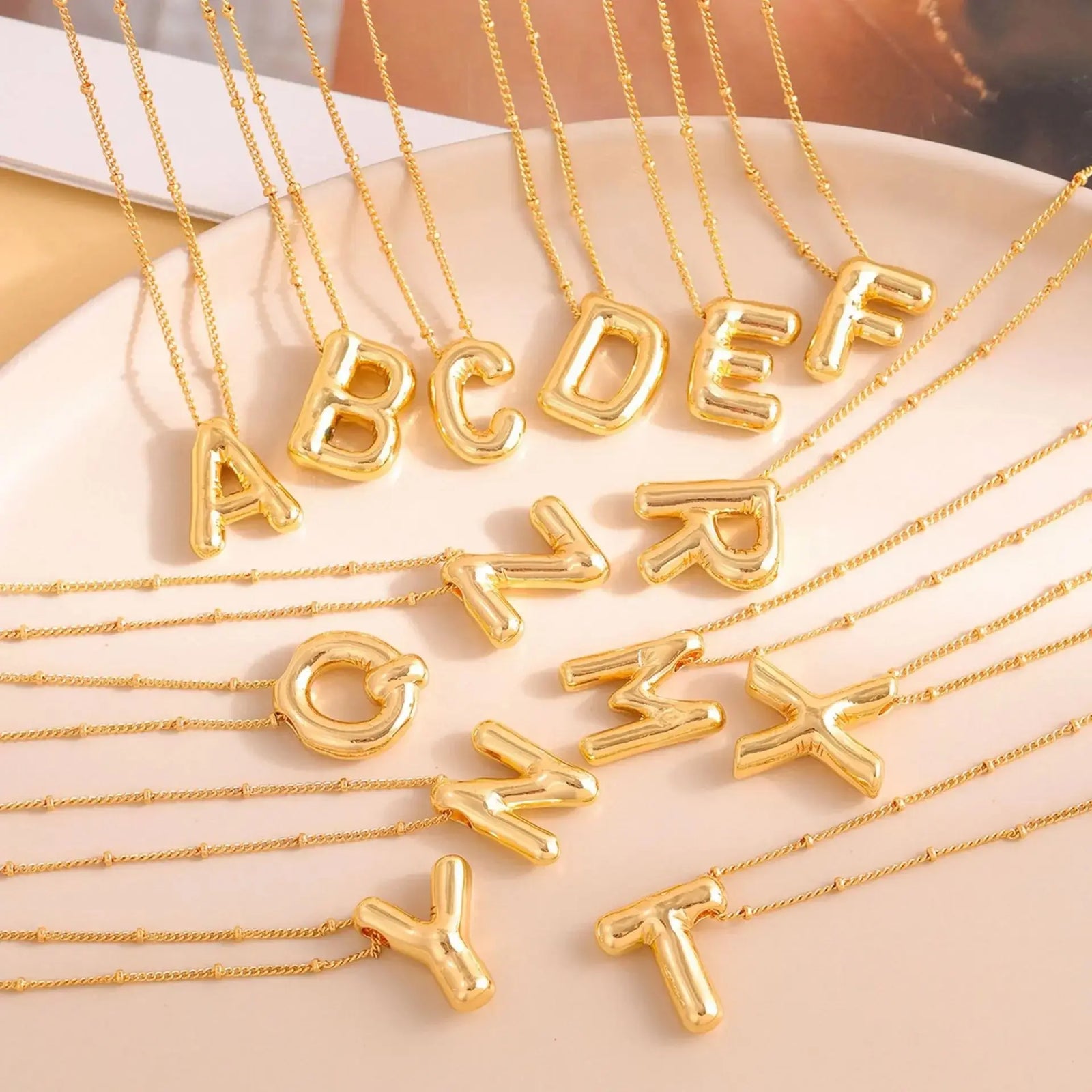 Delicate Bubble Letter PendantAccessories Temperament Fashionable26 AliExpress