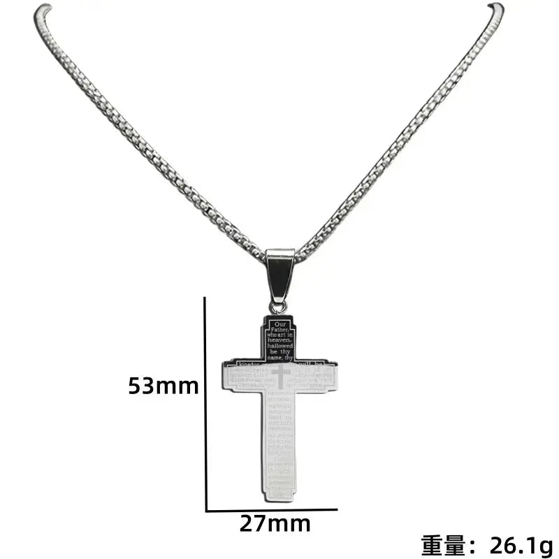 TrendMen Hiphop Rock Crucifix Cross Stainless Steel Pendant Necklaces AliExpress