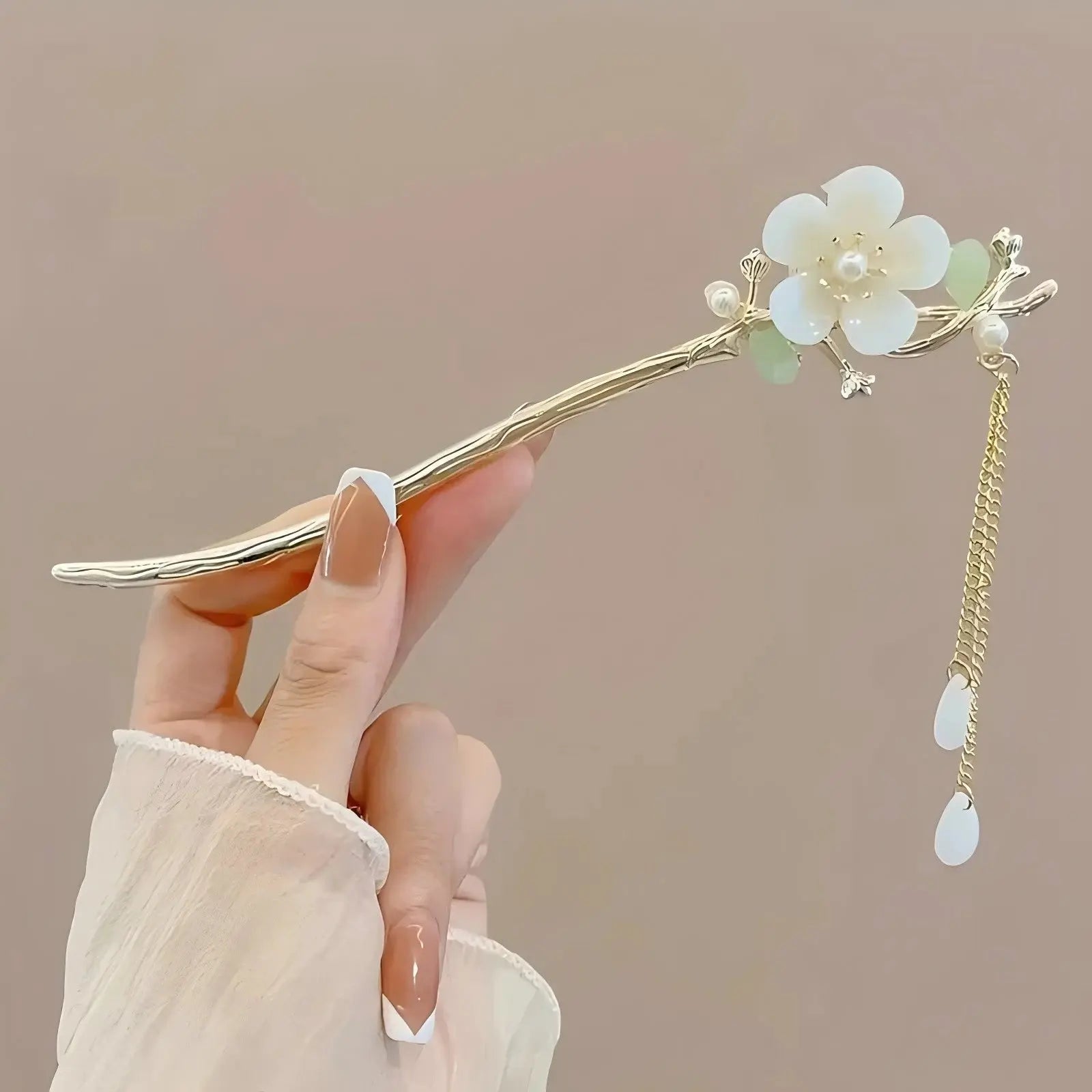 Elegant Chinese Style Hair Clip Tassel Hair Stick Traditional Floral Design Hairstyle Accessory Women Jewelry Hairpin Hairneedle Alfa fammily store
