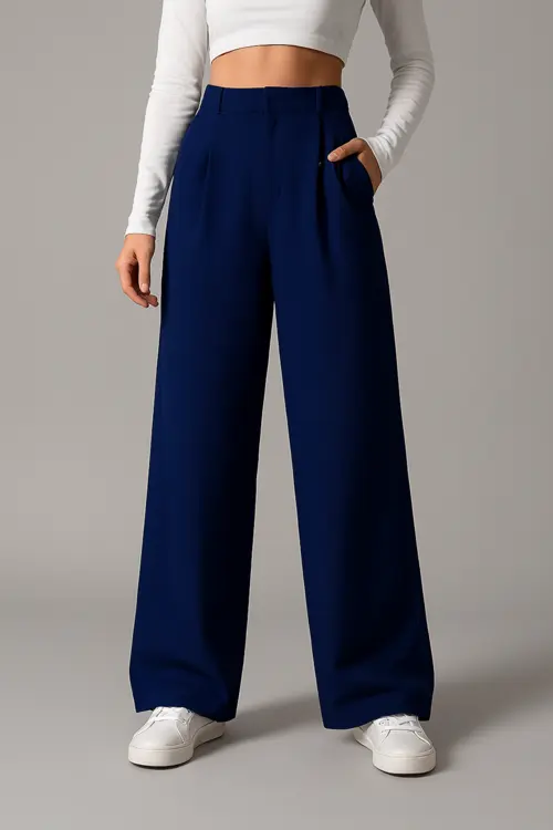 Trouser for Women-Navy Blue (Size-S) | D106 Alfafammily.com